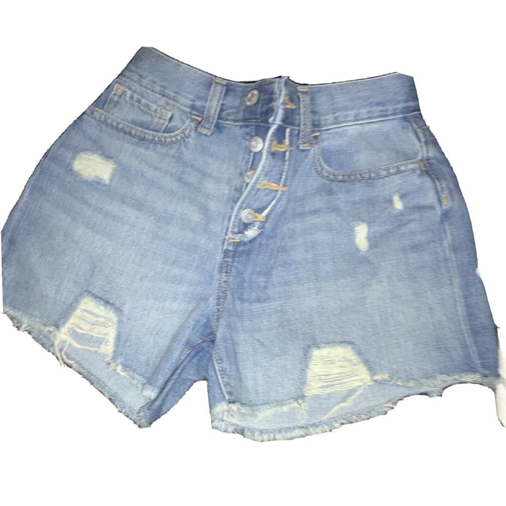 OLD NAVY 16 Denim Button Fly Jean Shorts Distr.